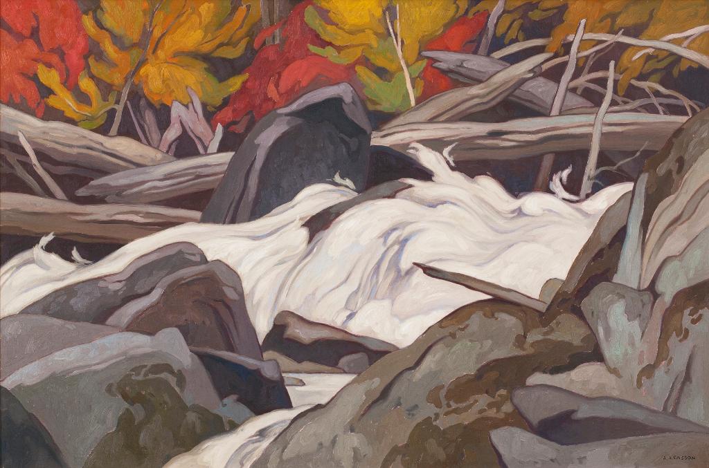 Alfred Joseph (A.J.) Casson (1898-1992) - Below Ragged Falls, Oxtongue River