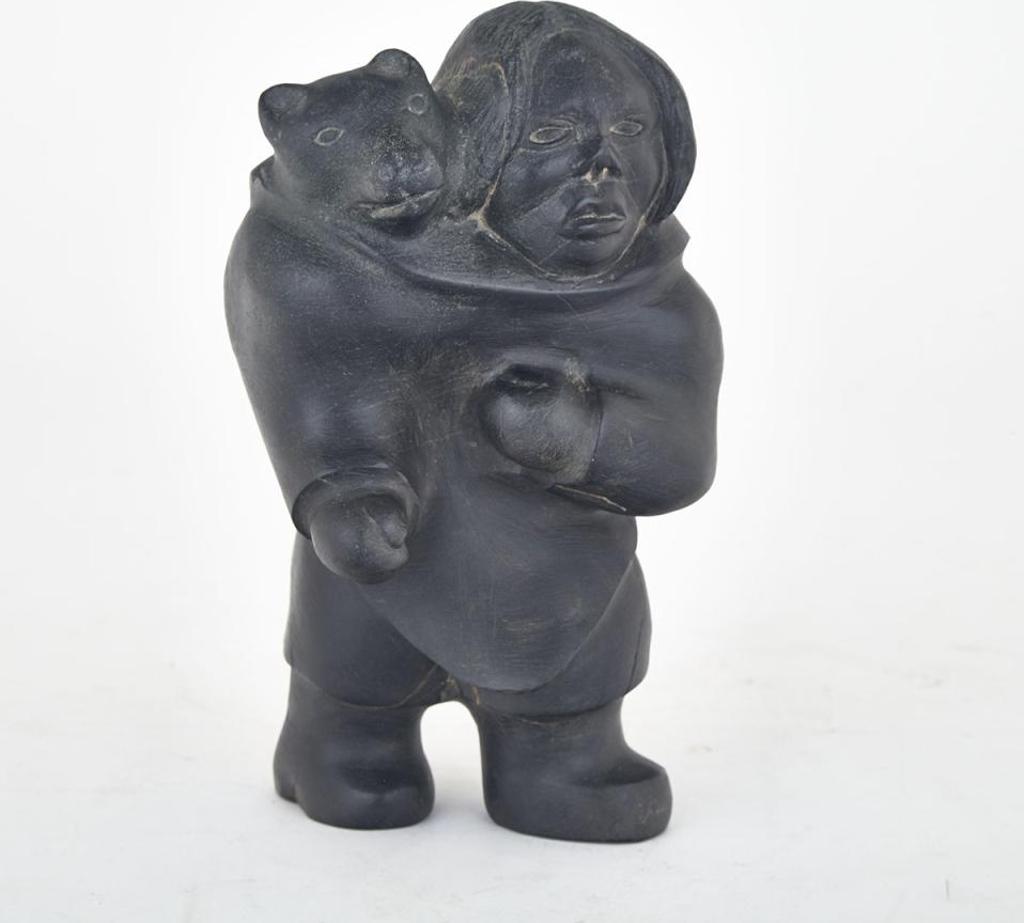 Thomas Sivuraq (1941-1991) - Woman With Bear Cub In Amaut