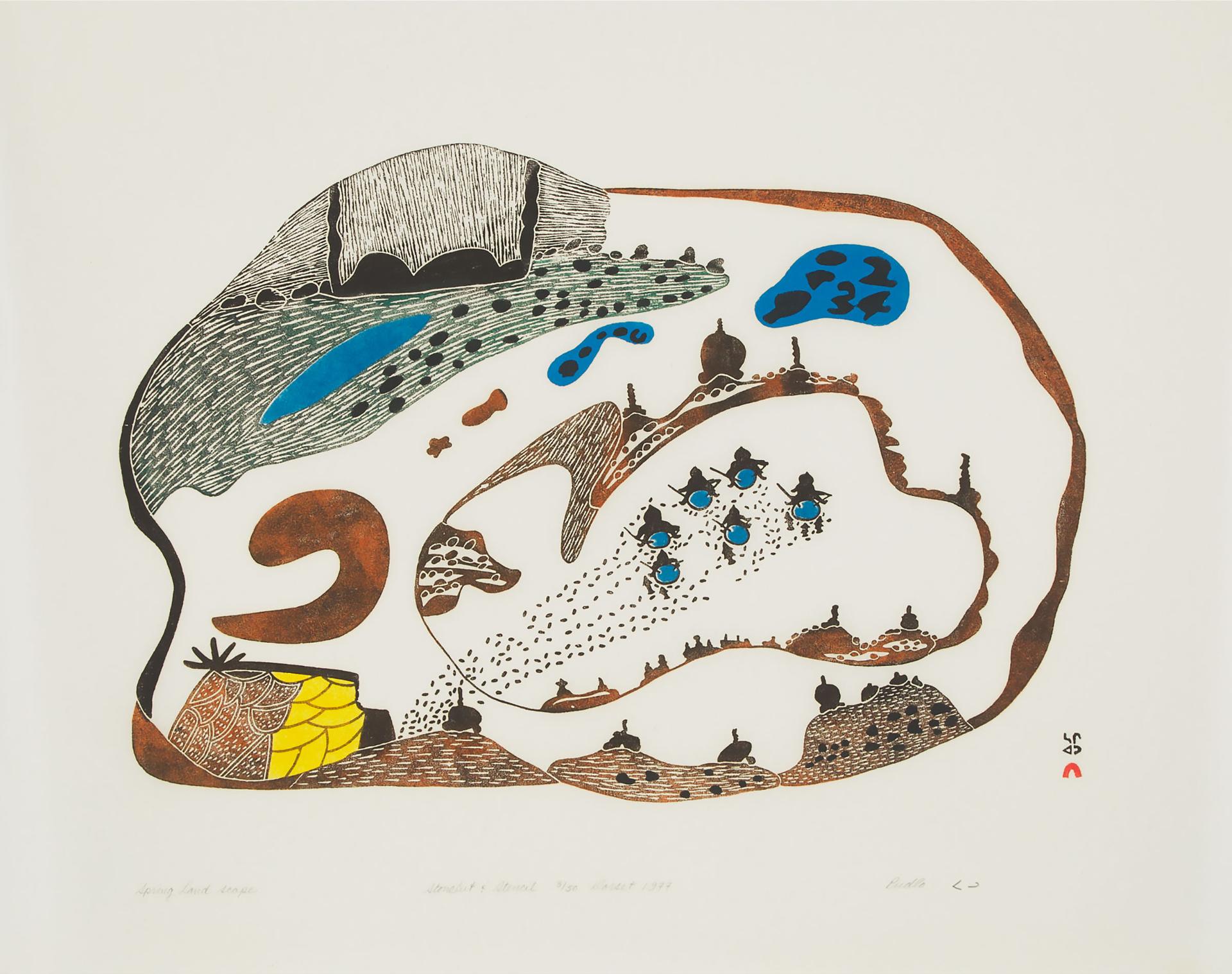 Pudlo Pudlat (1916-1992) - Spring Landscape