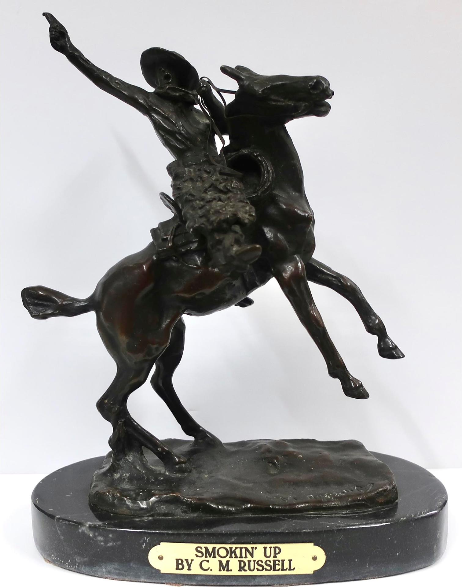 Charles Marion Russell (1864-1926) - Smokin' Up