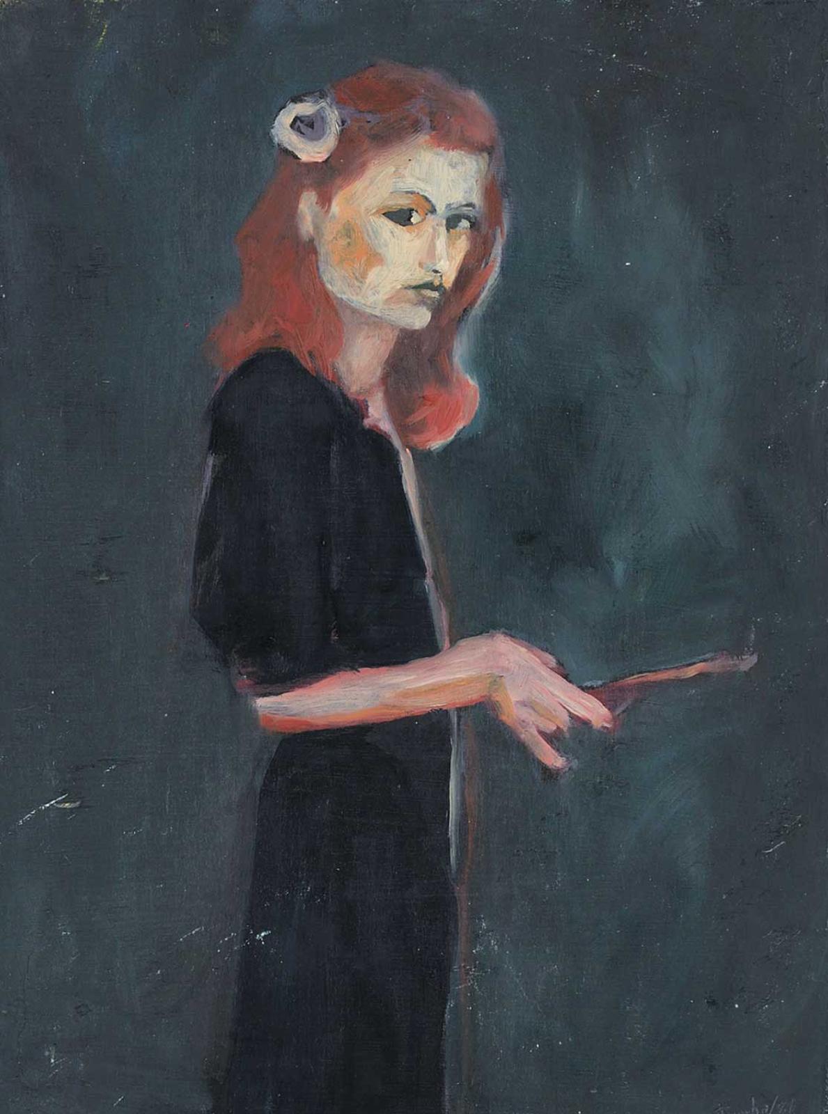 Douglas Jamha (1953-2017) - Untitled - Lady in Black
