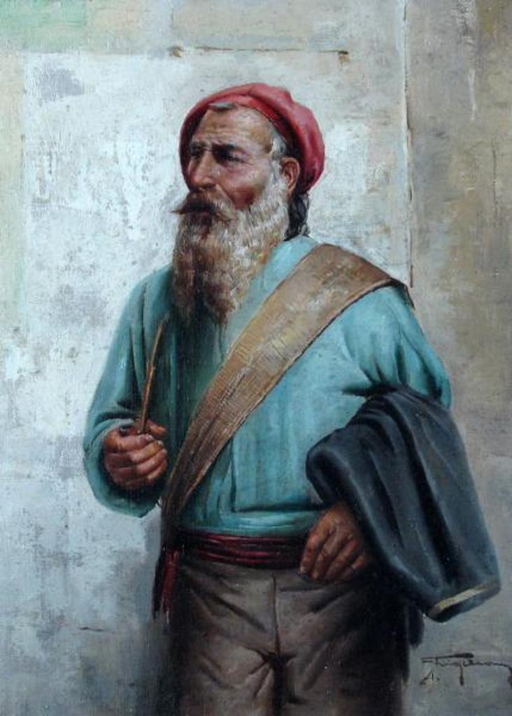 Raffaele Frigerio (1875-1948) - Neapolitan Fisherman With Pipe