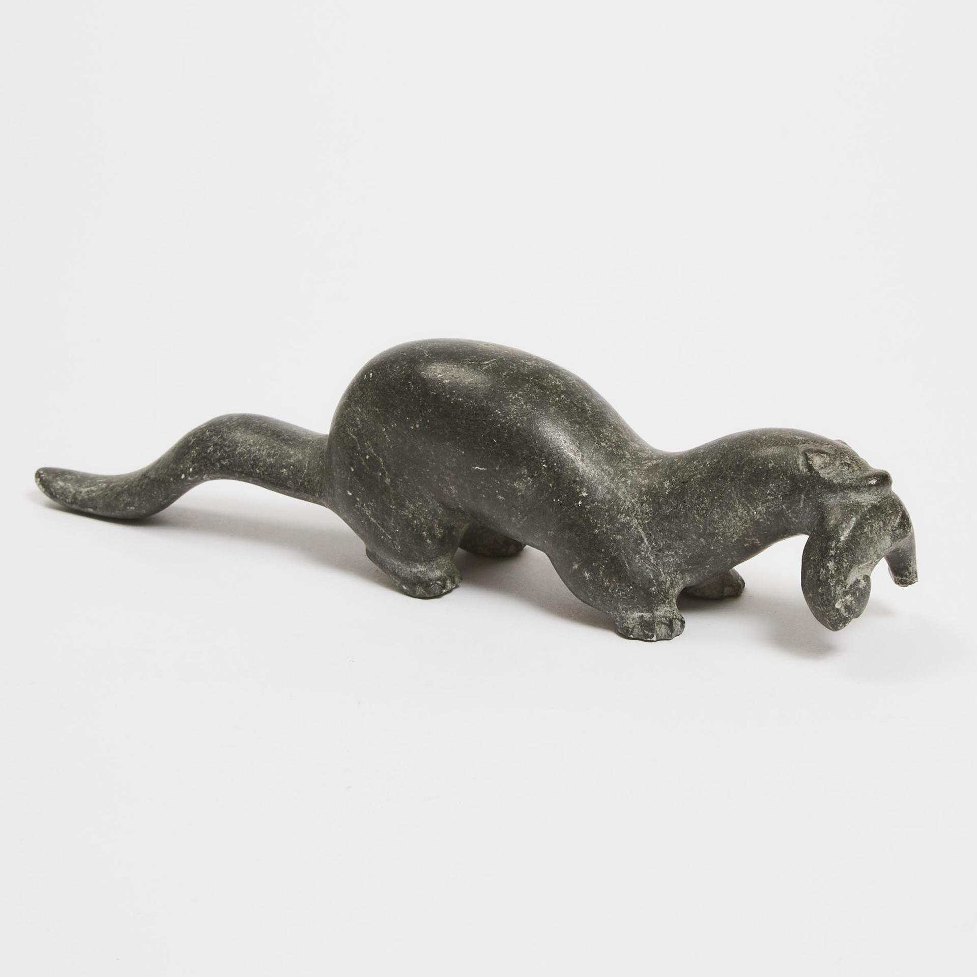 Jobie Inukpuk (1934-1983) - Otter With Prey