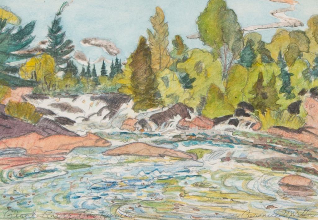 Bernice Fenwick Martin (1902-1999) - Black River, Near Van Koughet Muskoka