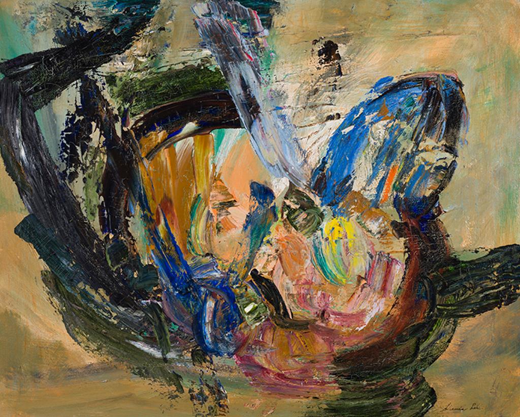 Alexandra Luke (1901-1967) - Composition in Blue, Orange, and Black