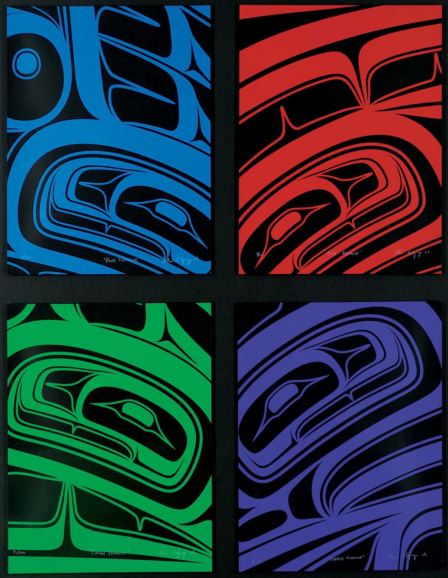 Alano Edzerza (1981) - Blue / Red / Green / Purple Formline  #9/200