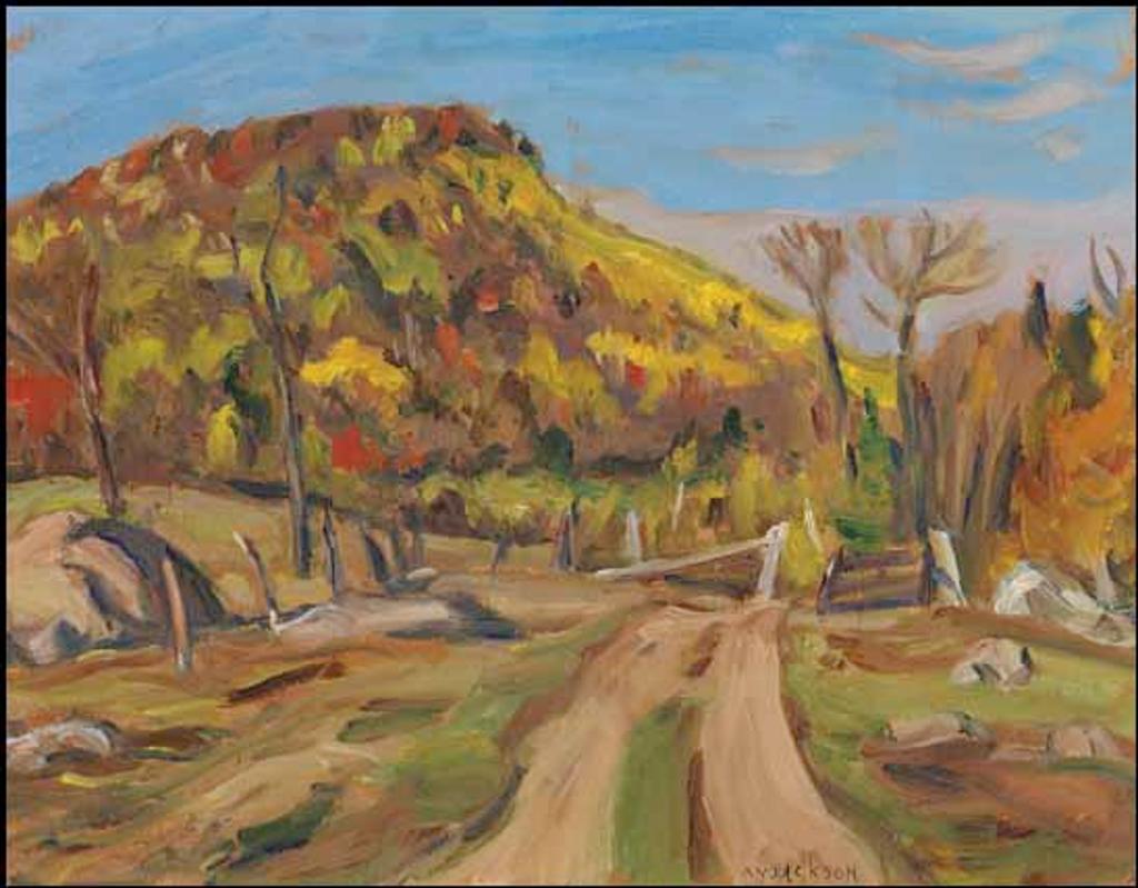 Alexander Young (A. Y.) Jackson (1882-1974) - Farm Road, Combermere, Ontario / Farm Building (verso)