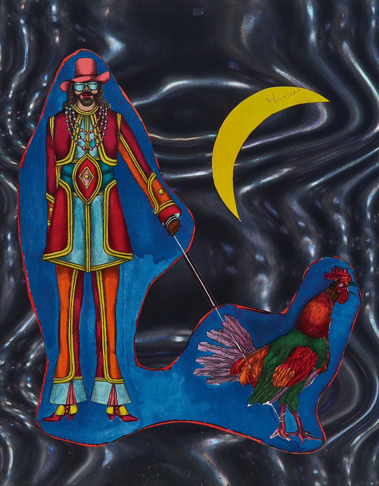 Robert Linden (1940) - Rock Star With Rooster