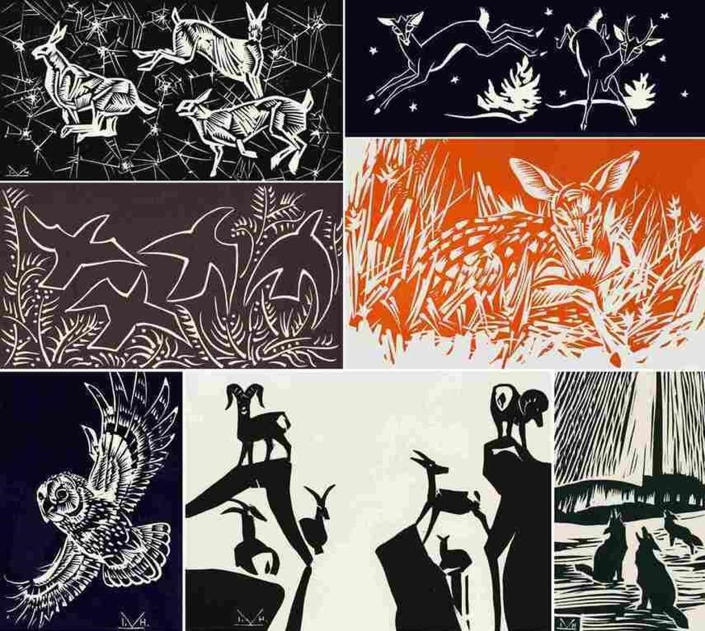 Illingworth Holey (Buck) Kerr (1905-1989) - 7 Block Prints (Folio);1989