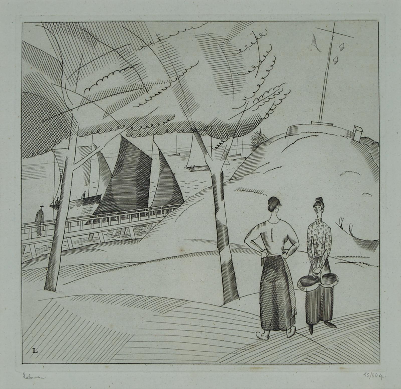 Jean-Émile Laboureur (1877-1943) - Le Sémaphore (The Semaphore, Le Croisic), 1923 [laboureur, 265]
