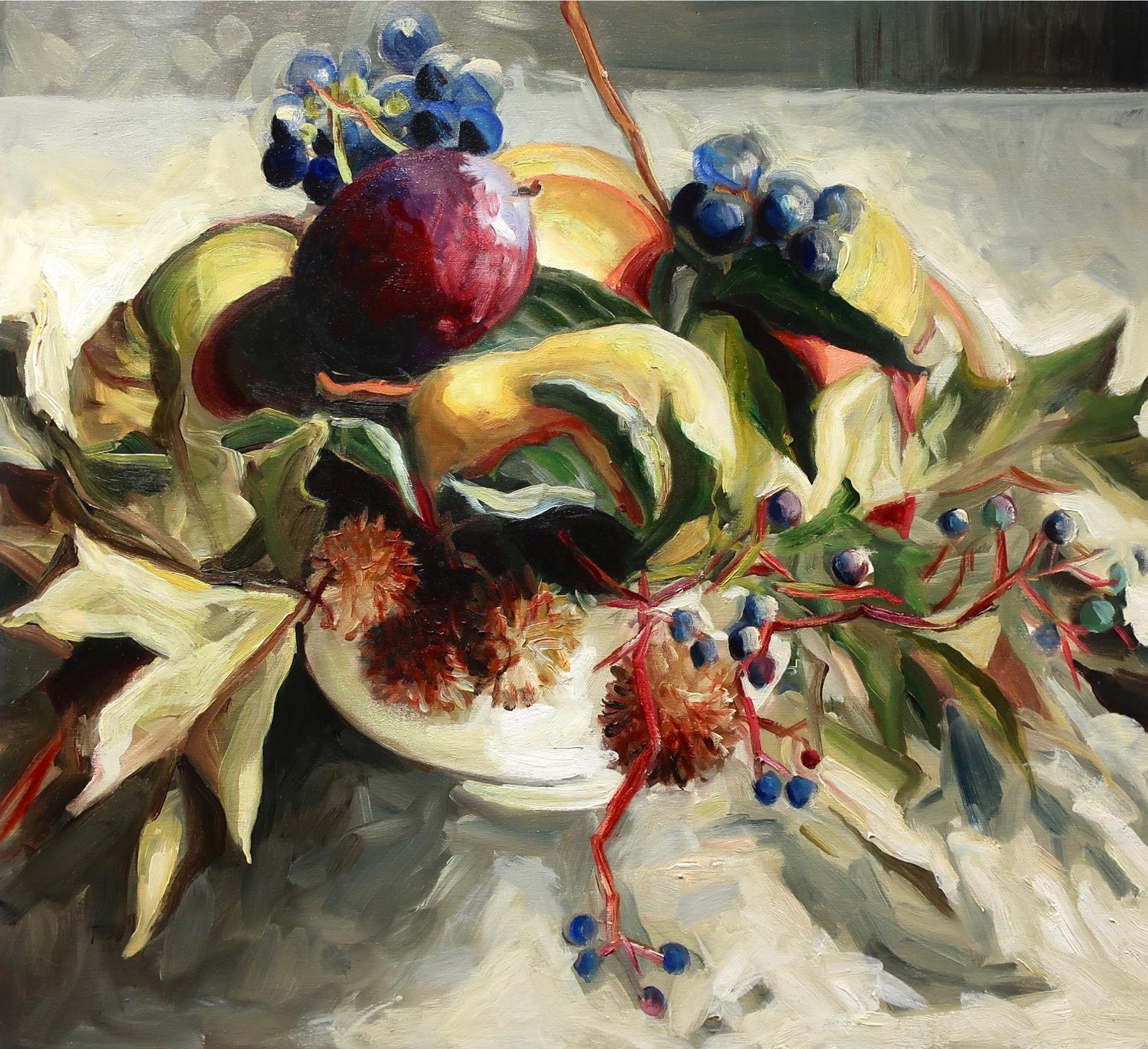 Jamie Evrard (1949) - Arrangement In Yellows & Greys