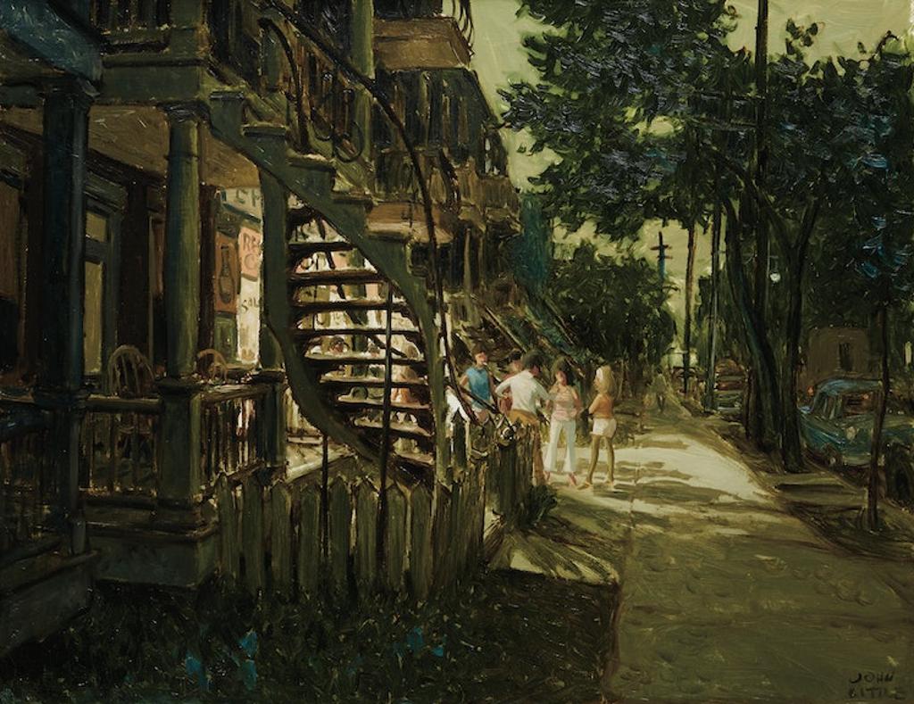 John Geoffrey Caruthers Little (1928-2024) - Night, De La Roche Street, Montreal