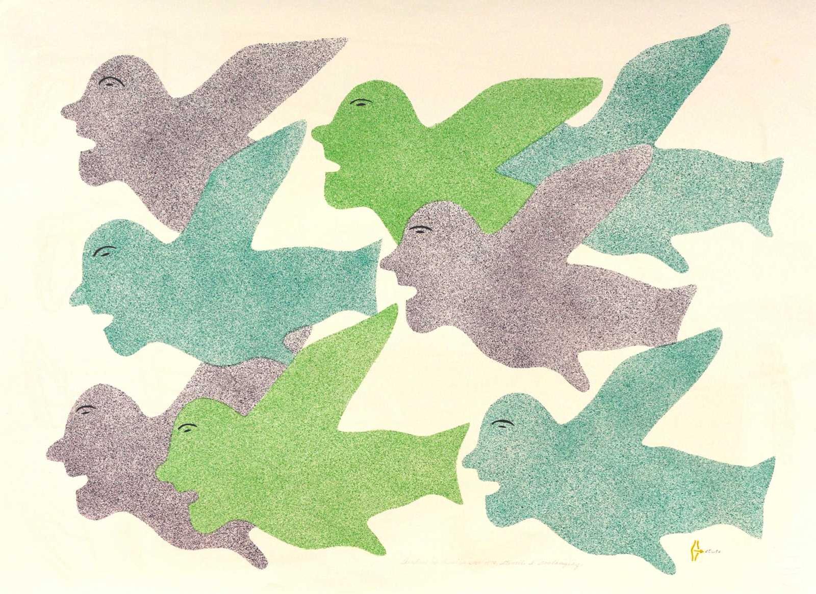 Irene Avaalaaquiaq Tiktaalaaq (1941) - Thinking Of Flying; 1979