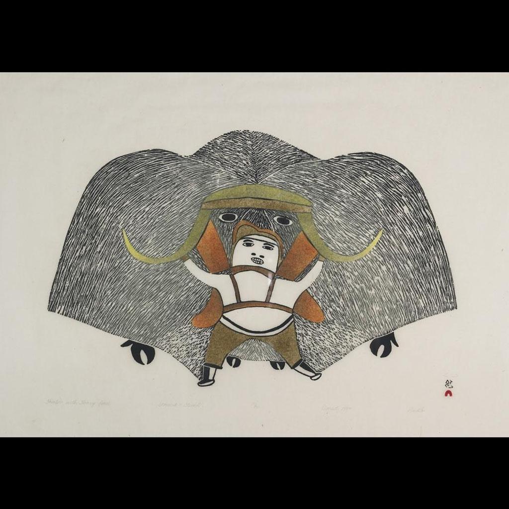 Pudlo Pudlat (1916-1992) - Hunter With Heavy Load
