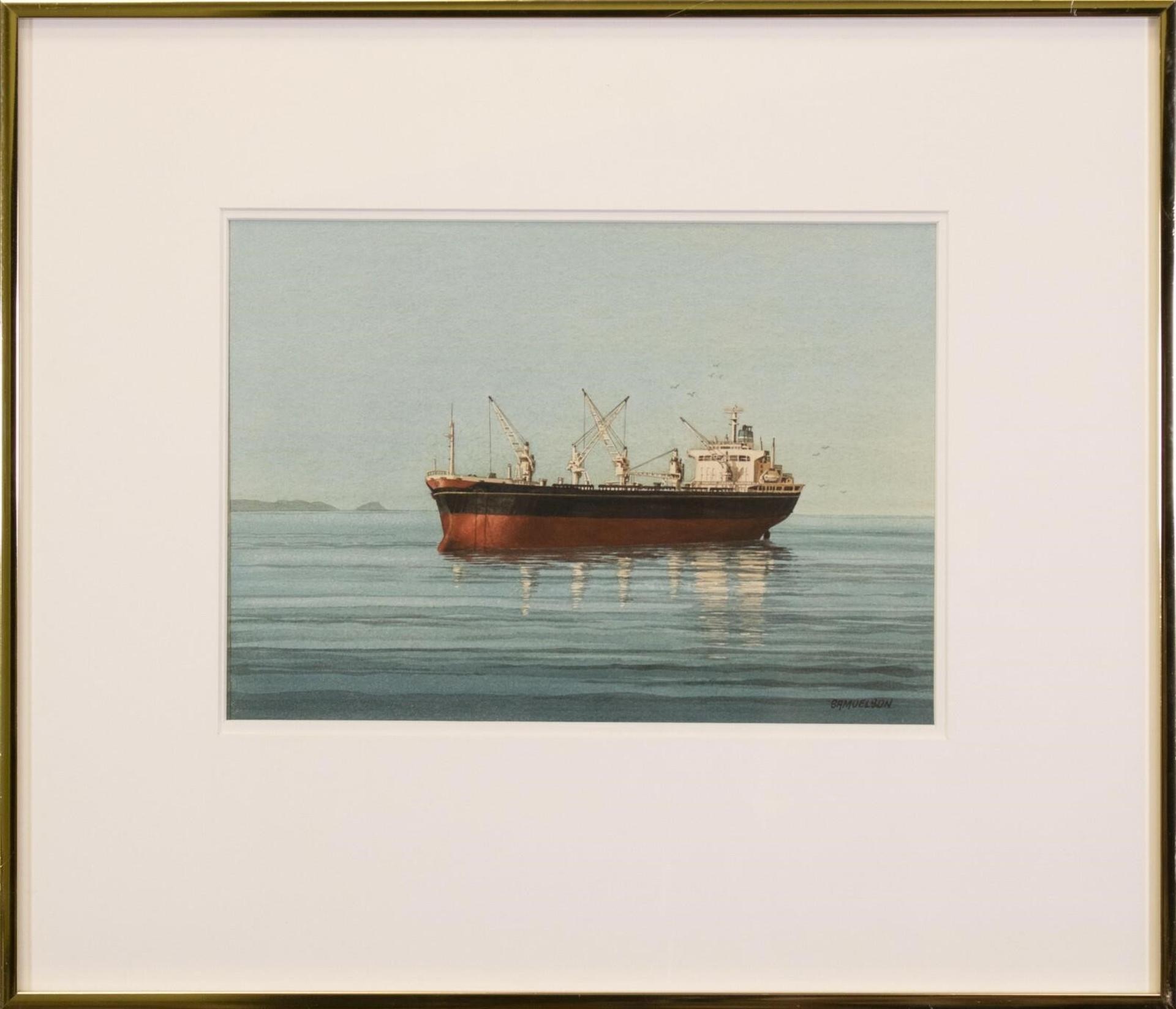 Ken Samuelson Watercolour (1936) - At Anchor