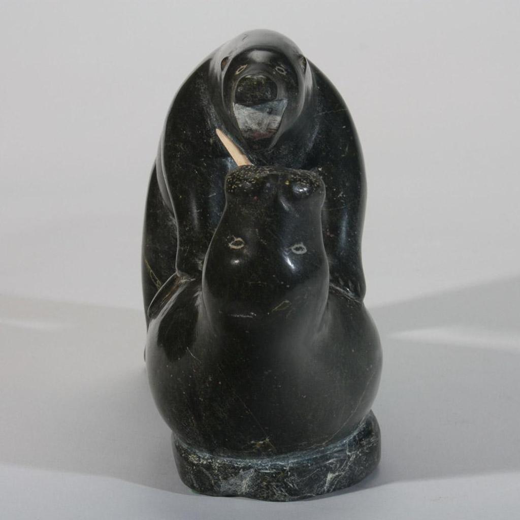 George Akikulu (1940) - Walrus Attacked By A Polar Bear