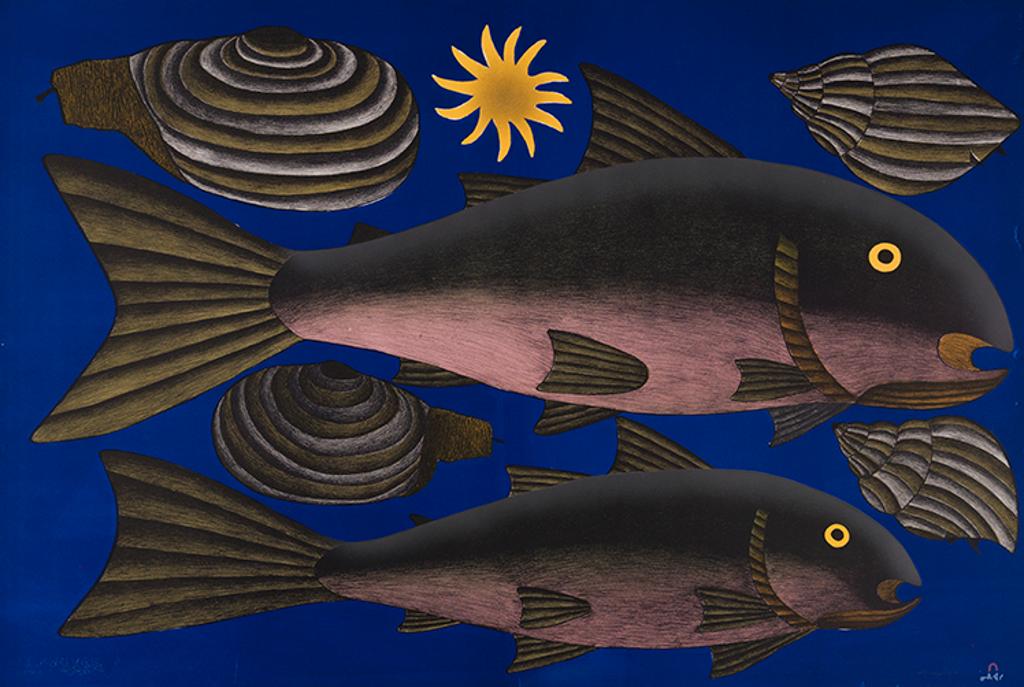 Kenojuak Ashevak (1927-2013) - Deep Blue Sea