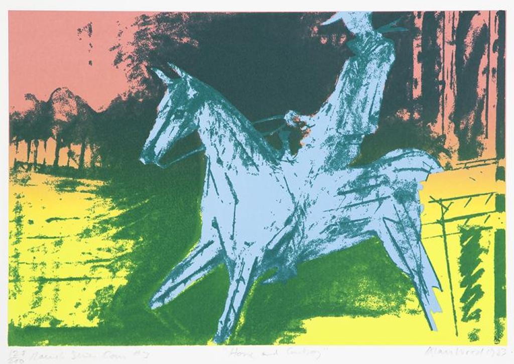 Alan Wood (1935-2017) - Horse and Cowboy #3
