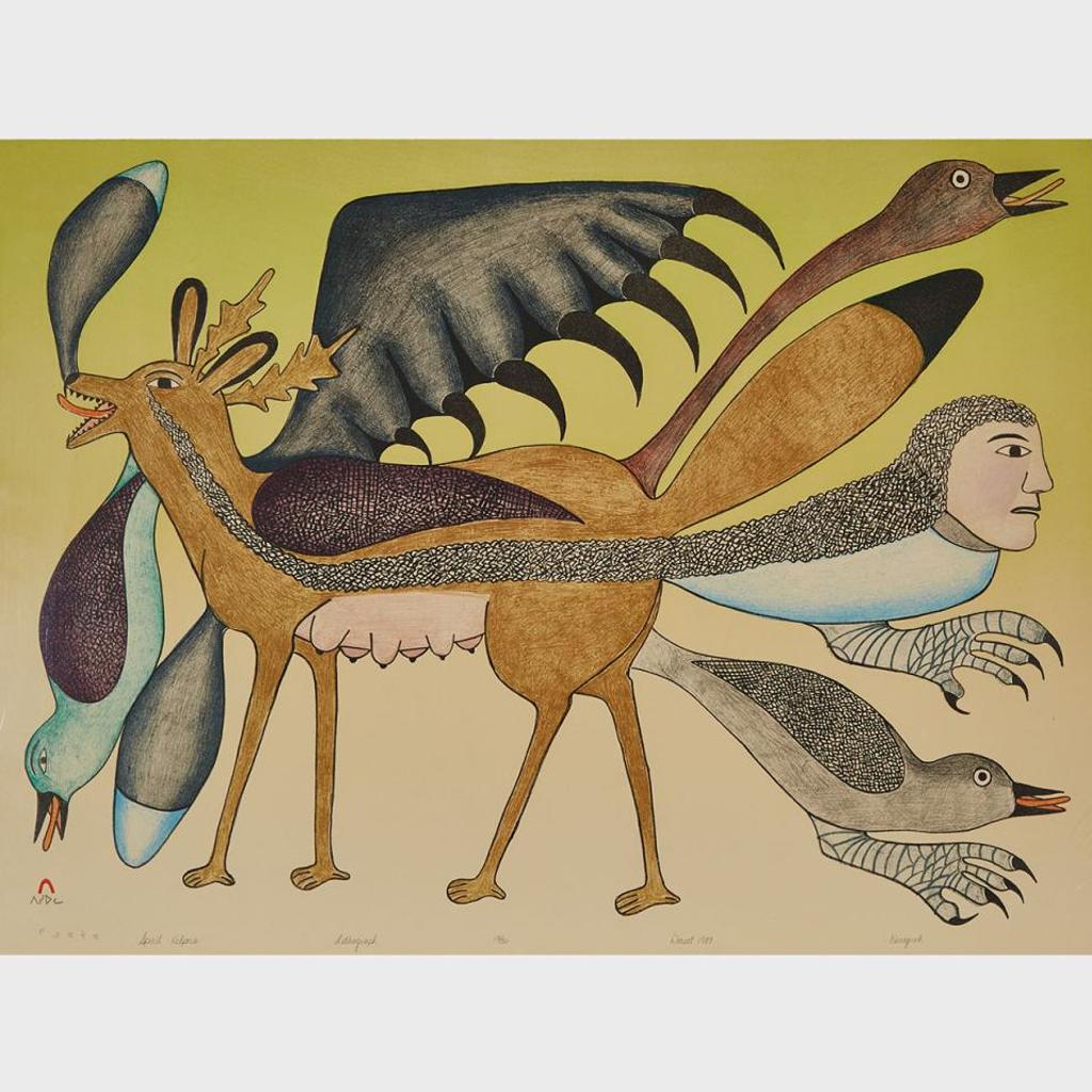 Kenojuak Ashevak (1927-2013) - Spirit Helpers