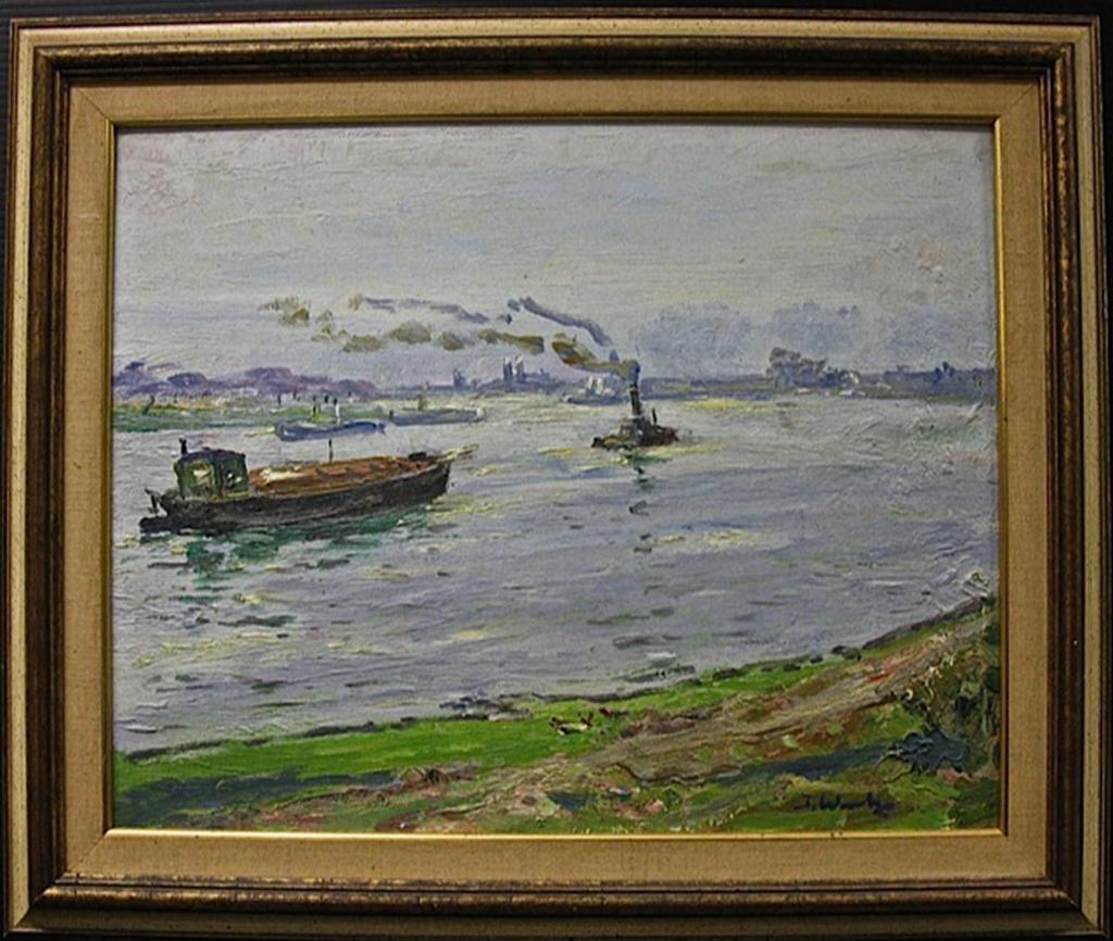 Jabok Weitz (1888-1970) - Boats In A Harbour