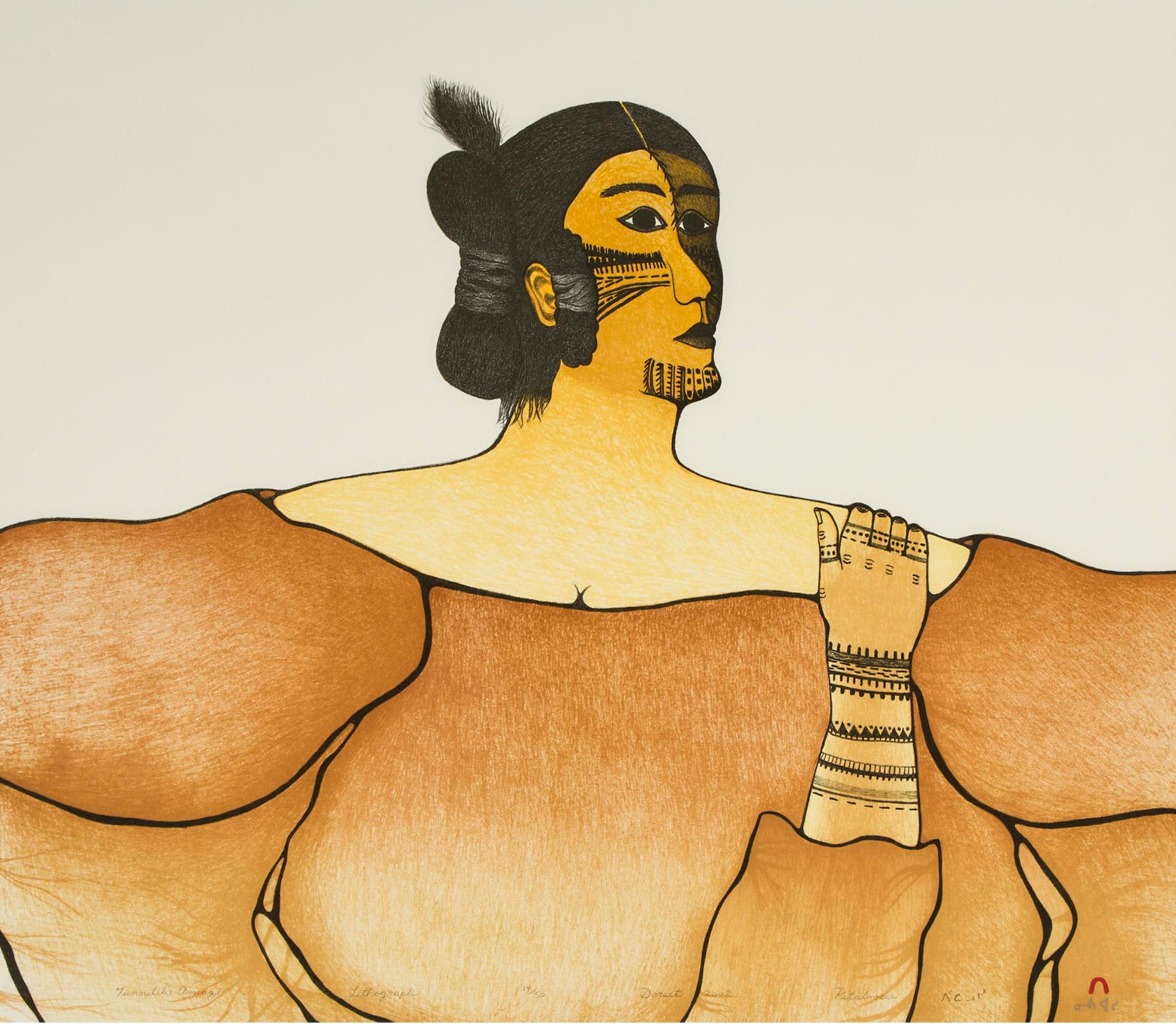 Pitaloosie Saila (1942-2021) - Tunniliq Arnaq (Tattooed Woman), 2002