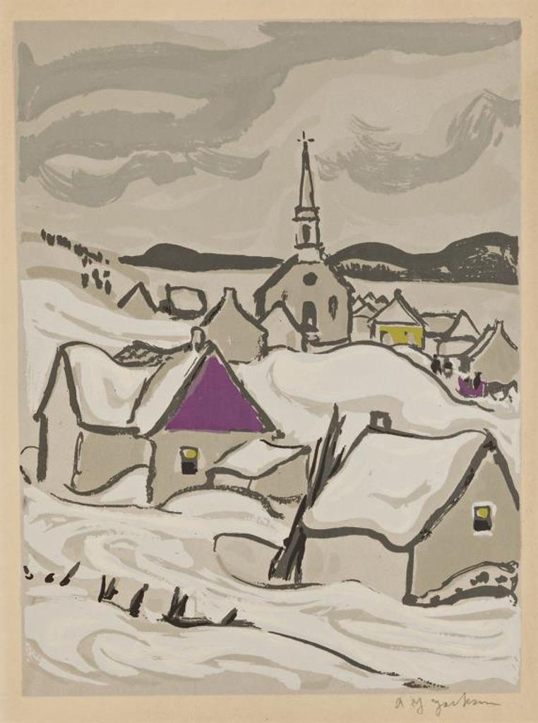 Alexander Young (A. Y.) Jackson (1882-1974) - Quebec Village in Winter