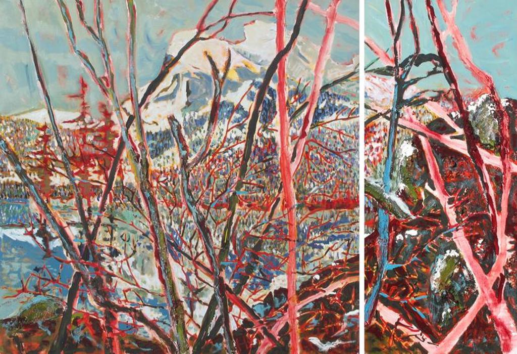 Laurel J.V. Cormack (1935) - Mountains When They Meet Sing Songs Like Whales (Mount Rundle); 1989