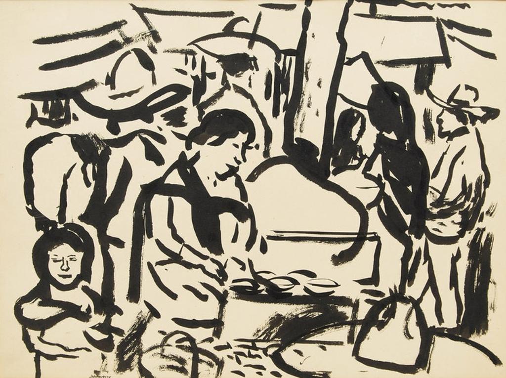 Jack Weldon Humphrey (1901-1967) - Mexican Market, circa 1938