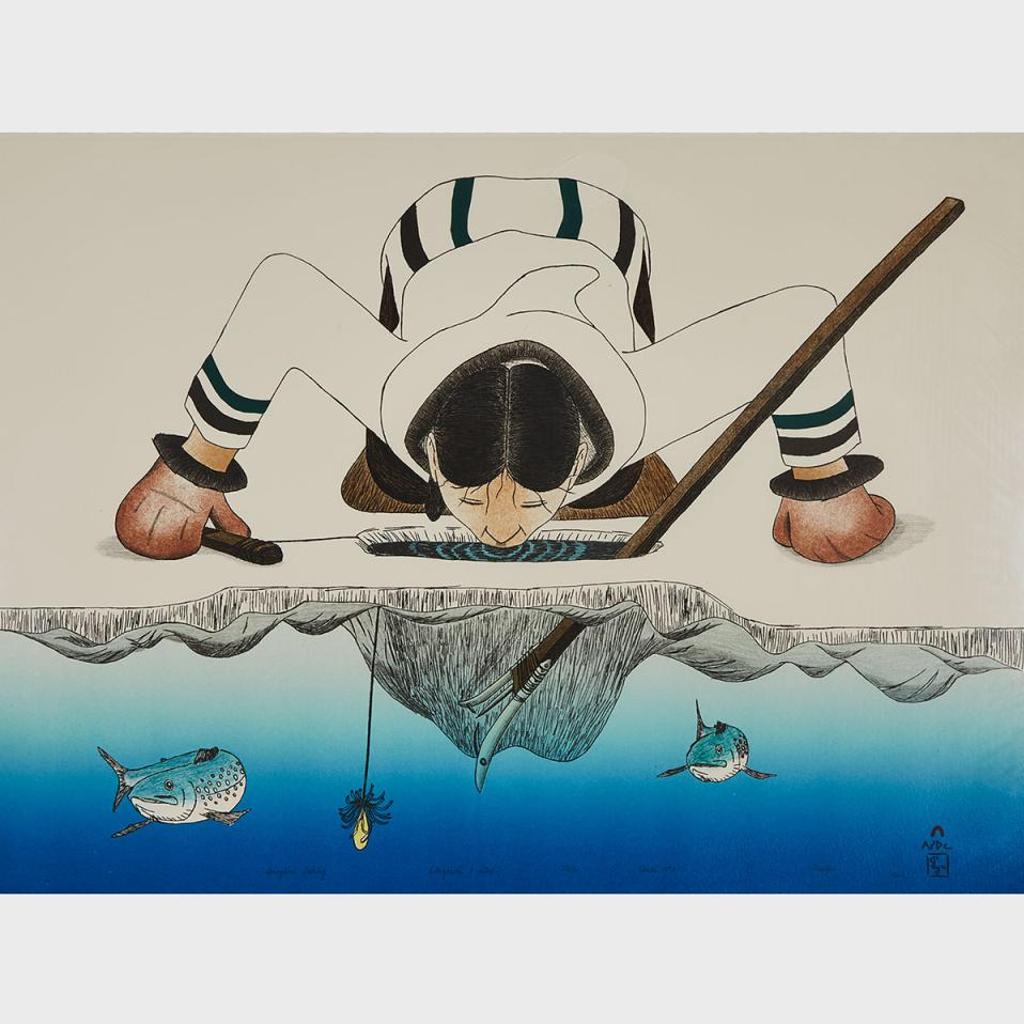 Arnaqu Ashevak (1956-2009) - Springtime Fishing