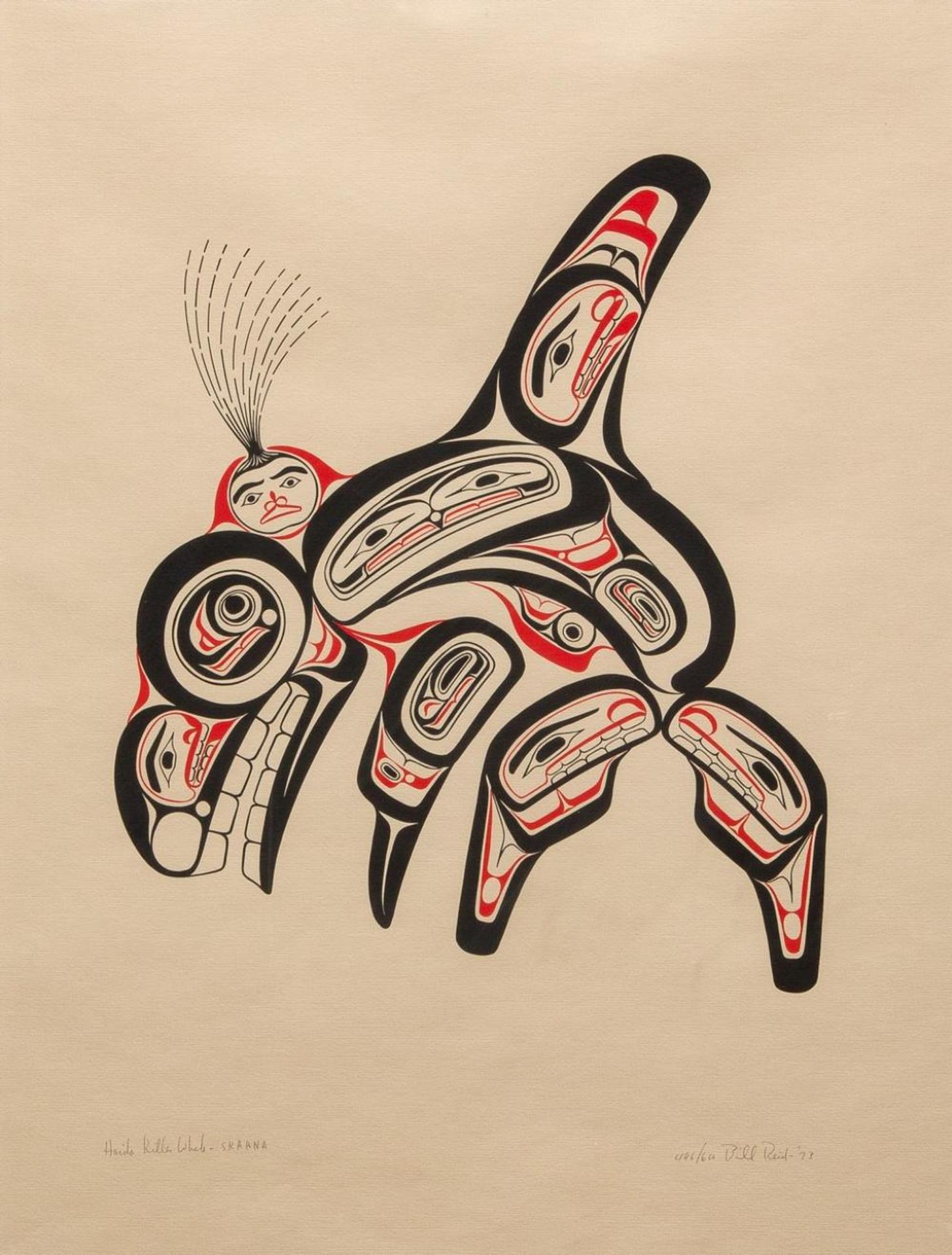 Bill (William) Ronald Reid (1920-1998) - Haida Killer Whale-Skaana