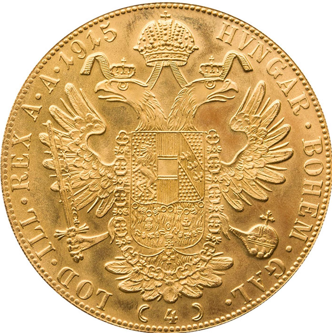 Austria - Franz Joseph I Gold 4 Ducat 1915, Vienna Mint Restrike