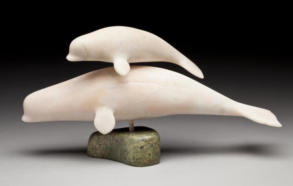 Ashevak Adla (1977) - Beluga with Calf, early 2000s