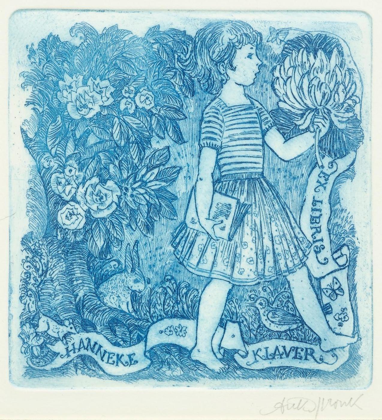 Ank Spronk (1919-2010) - Girl in a Garden