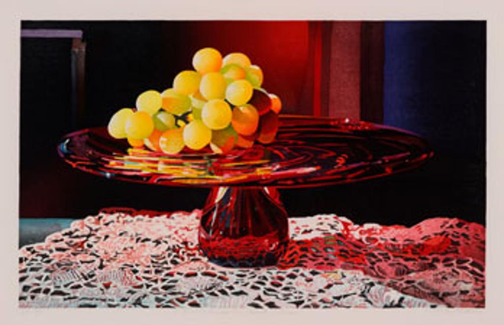 Mary Frances West Pratt (1935-2018) - A Glow of Grapes on Garnet Glass