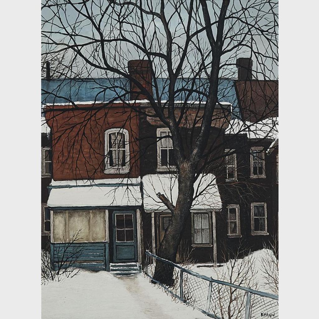 John Kasyn (1926-2008) - Back Yard With Tree On Dovercourt Rd.