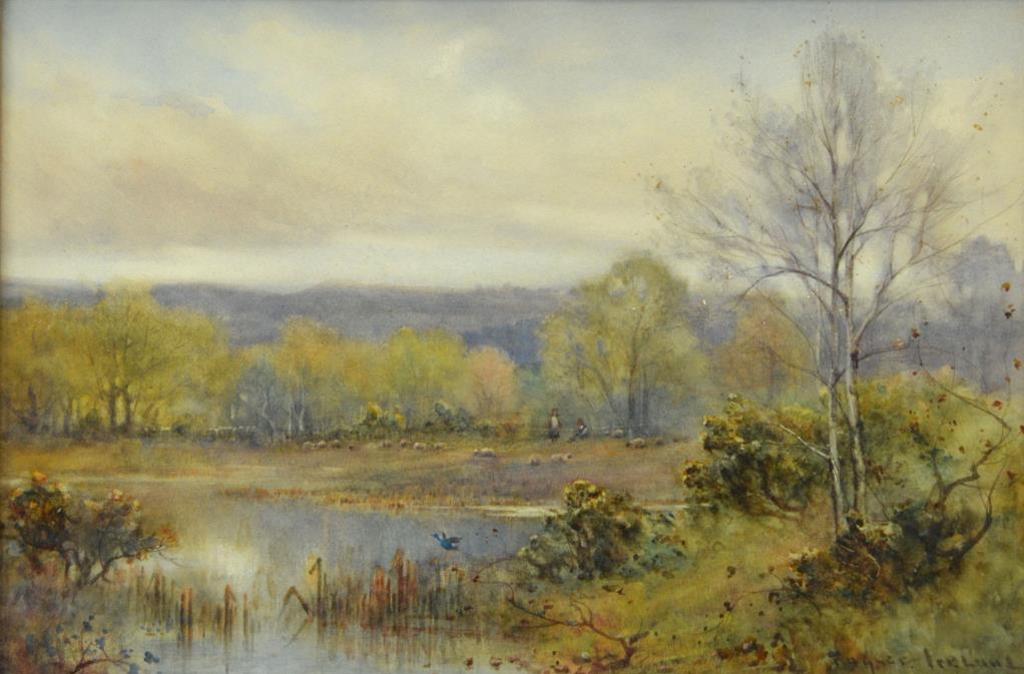 Thomas Tayler Ireland (1880-1927) - Young Sheperds By a Pond