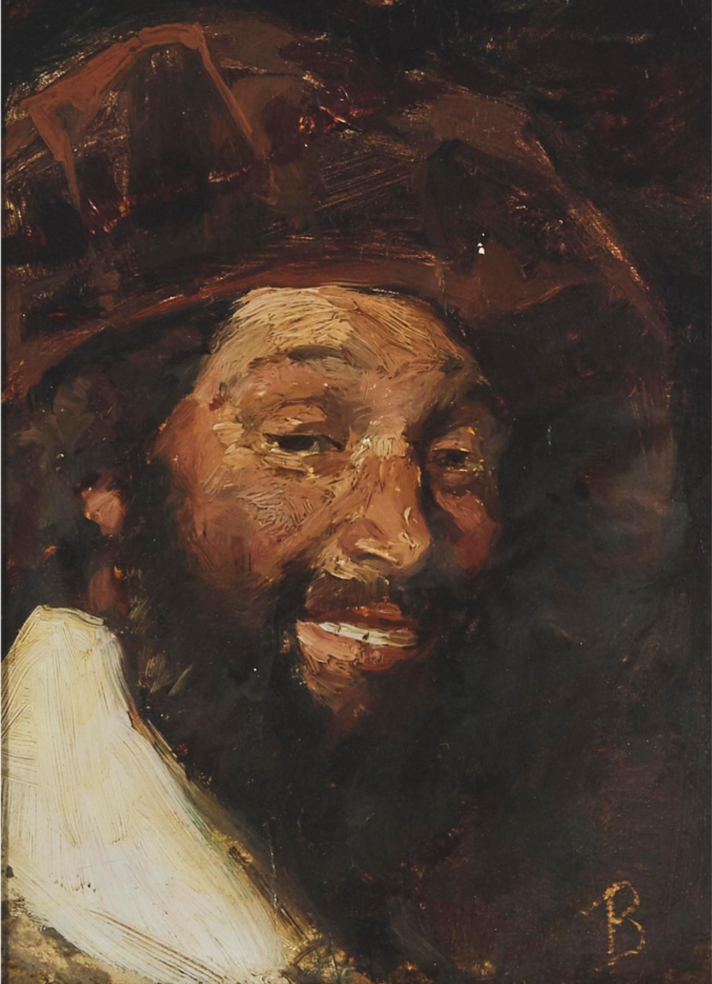 Bernardus Johannes Blommers (1845-1914) - Man With Red Bonnet