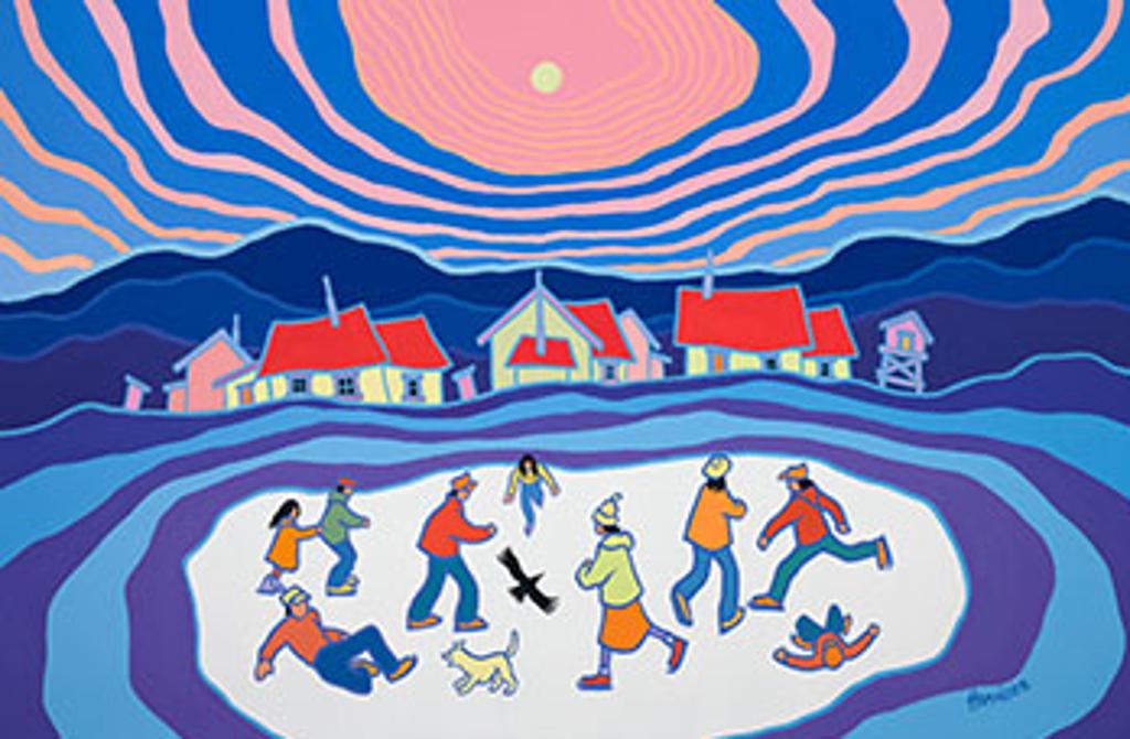 Ted Harrison (1926-2015) - Skating Days
