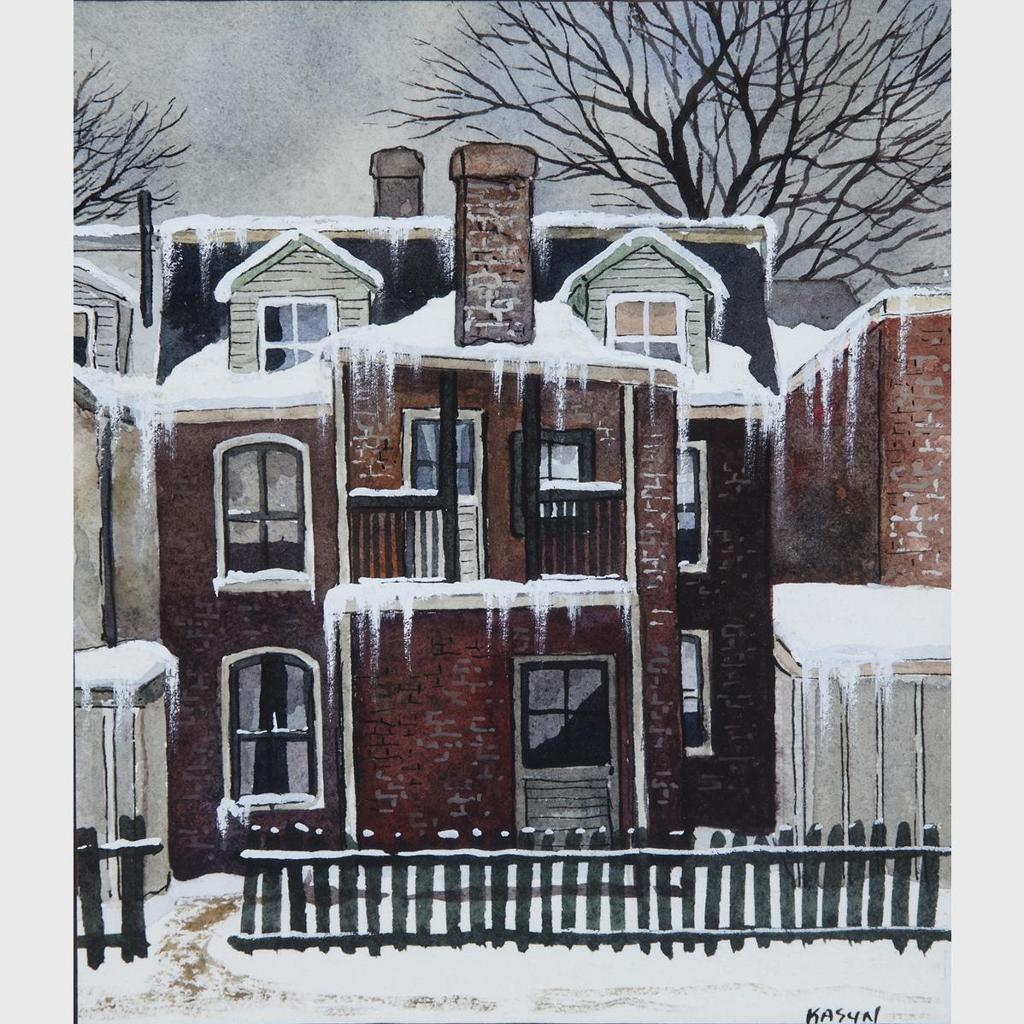 John Kasyn (1926-2008) - On Rue Saint Jacques (Montreal)