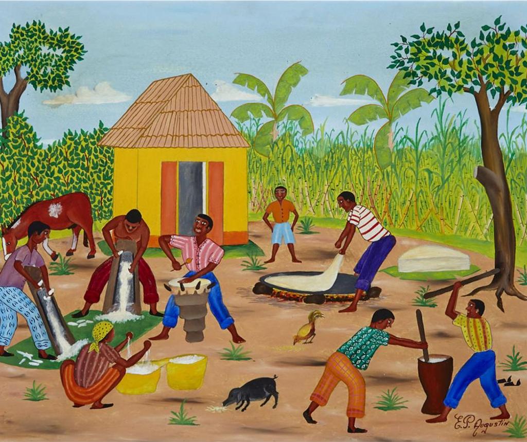 E.P. Augustin - Villagers At Work And Play
