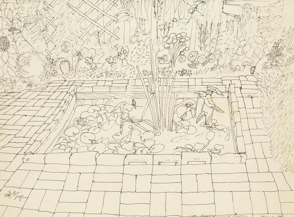 Gregory Richard Curnoe (1936-1992) - Lily Pond and Flower Garden (1985)