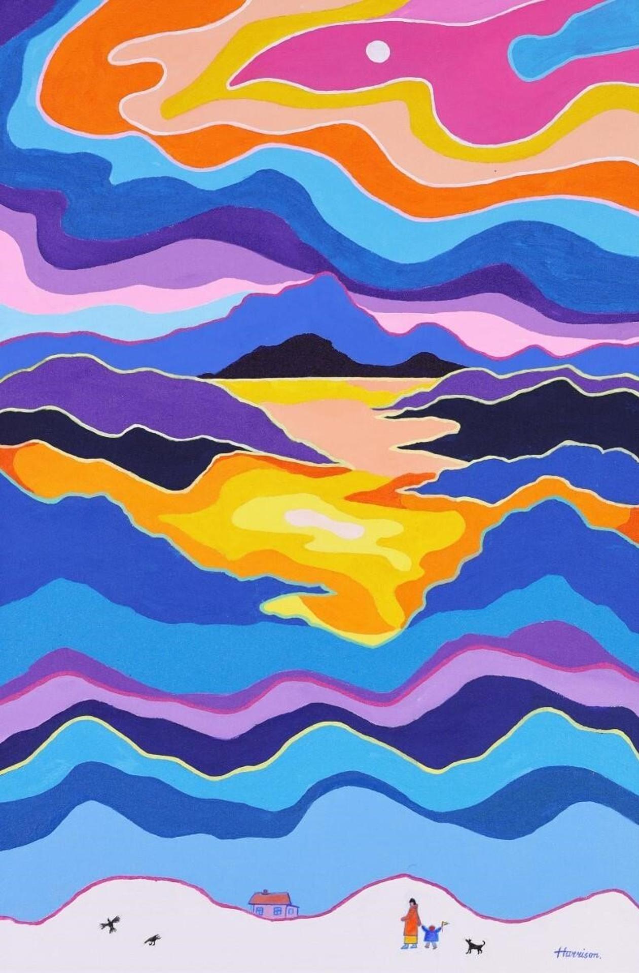 Ted Harrison (1926-2015) - Quiet Day; 1982