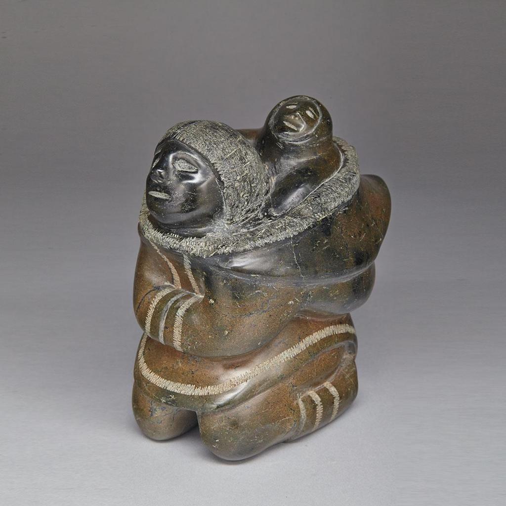 Annie Qimirpik (1933) - Kneeling Mother With Child In Amaut