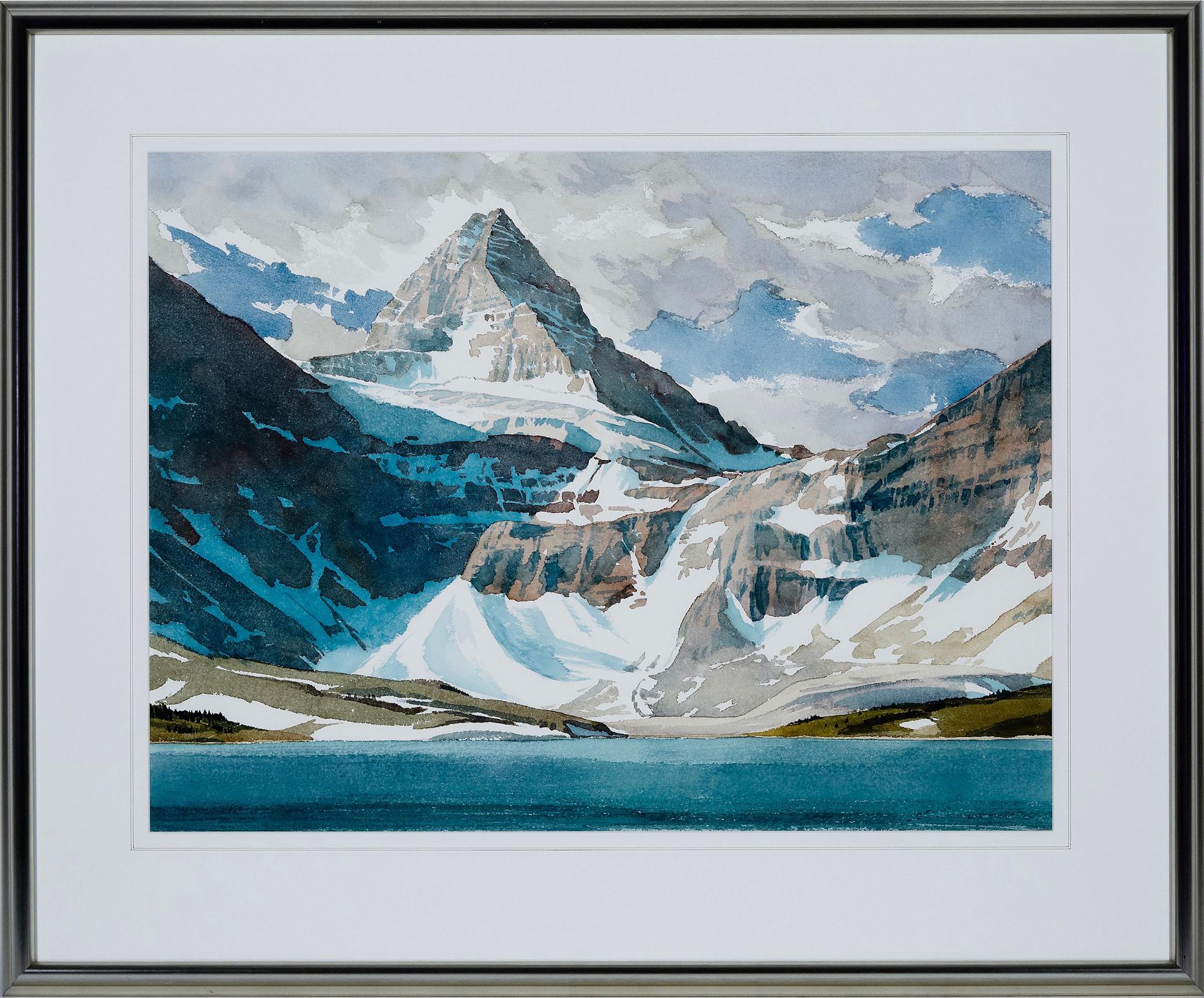 Gerald Leslie Sevier (1934) - Untitled (Lake And Snowy Mountains)