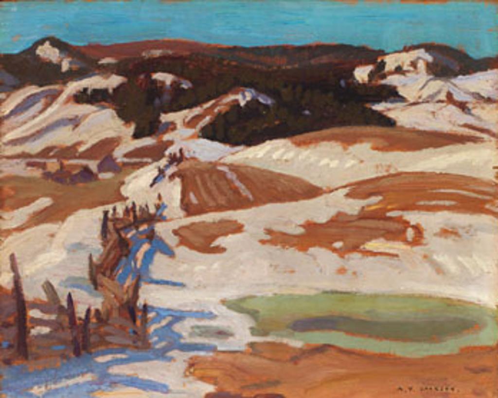Alexander Young (A. Y.) Jackson (1882-1974) - Farm in the Hills / Lake View in Autumn (verso)