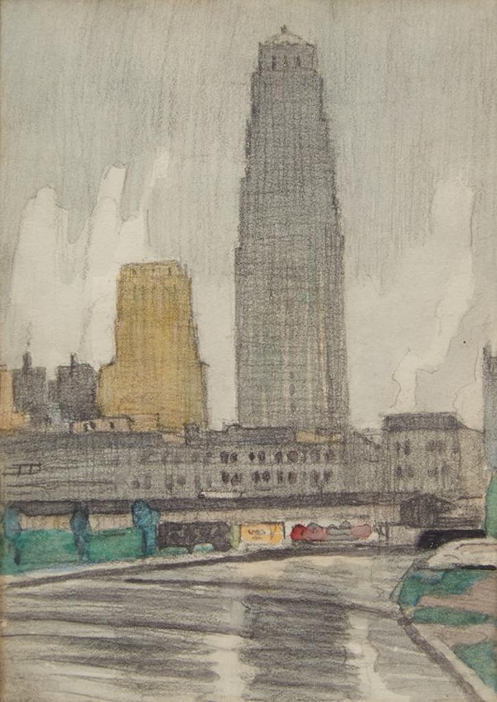 Peter Clapham (P.C.) Sheppard (1882-1965) - Canadian Bank of Commerce Building; Canada Malting Company Factory Scene; Getting Her Ready