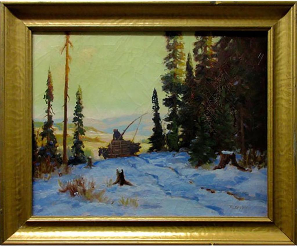 Roland Gissing (1895-1967) - Untitled (Hauling Firewood)