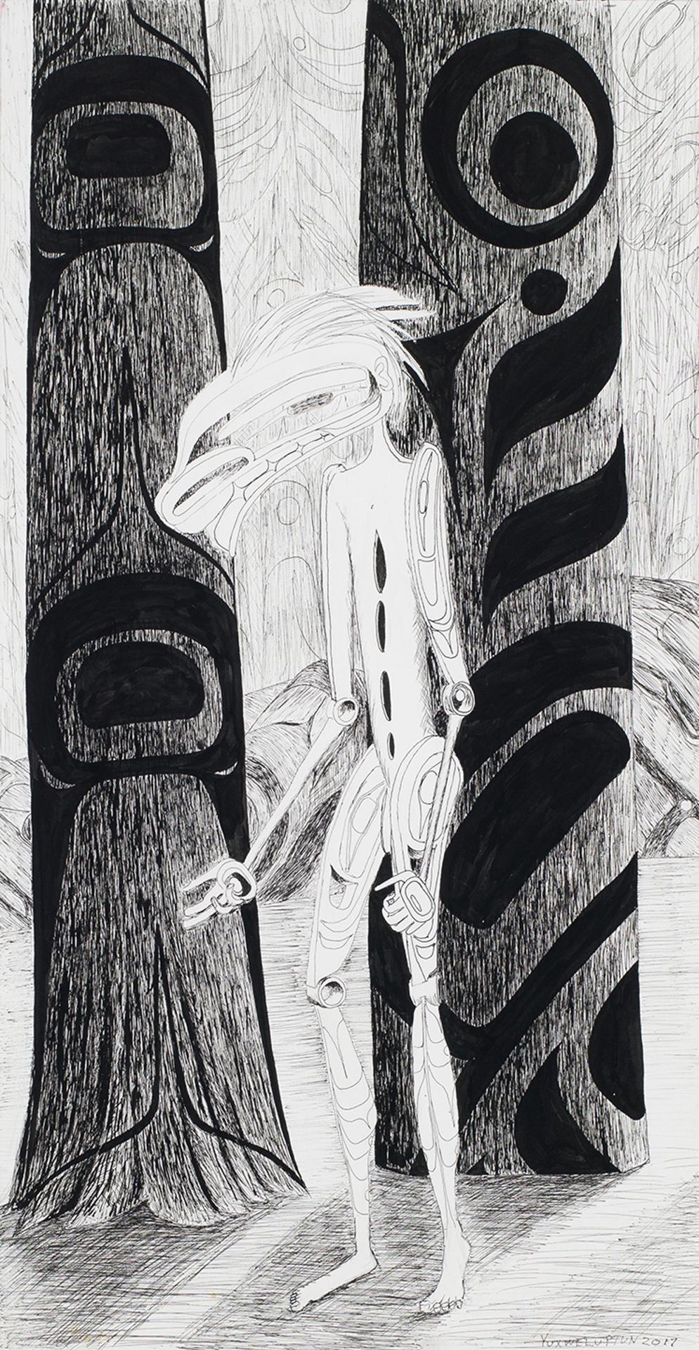 Lawrence Paul Yuxweluptun (1957) - Figure