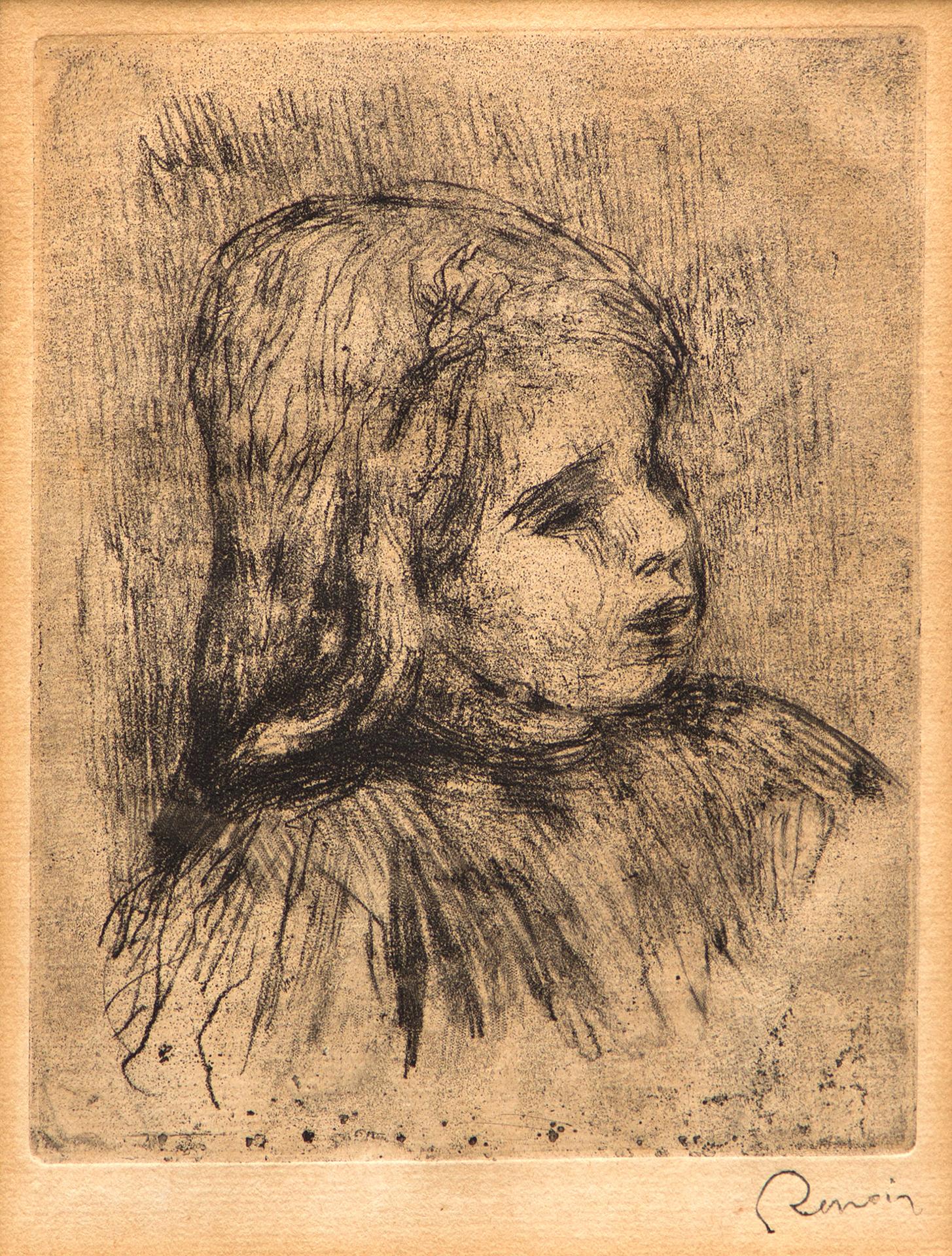 Pierre-Auguste Renoir (1841-1919) - Claude Renoir, de trois-quarts à droite, 1908