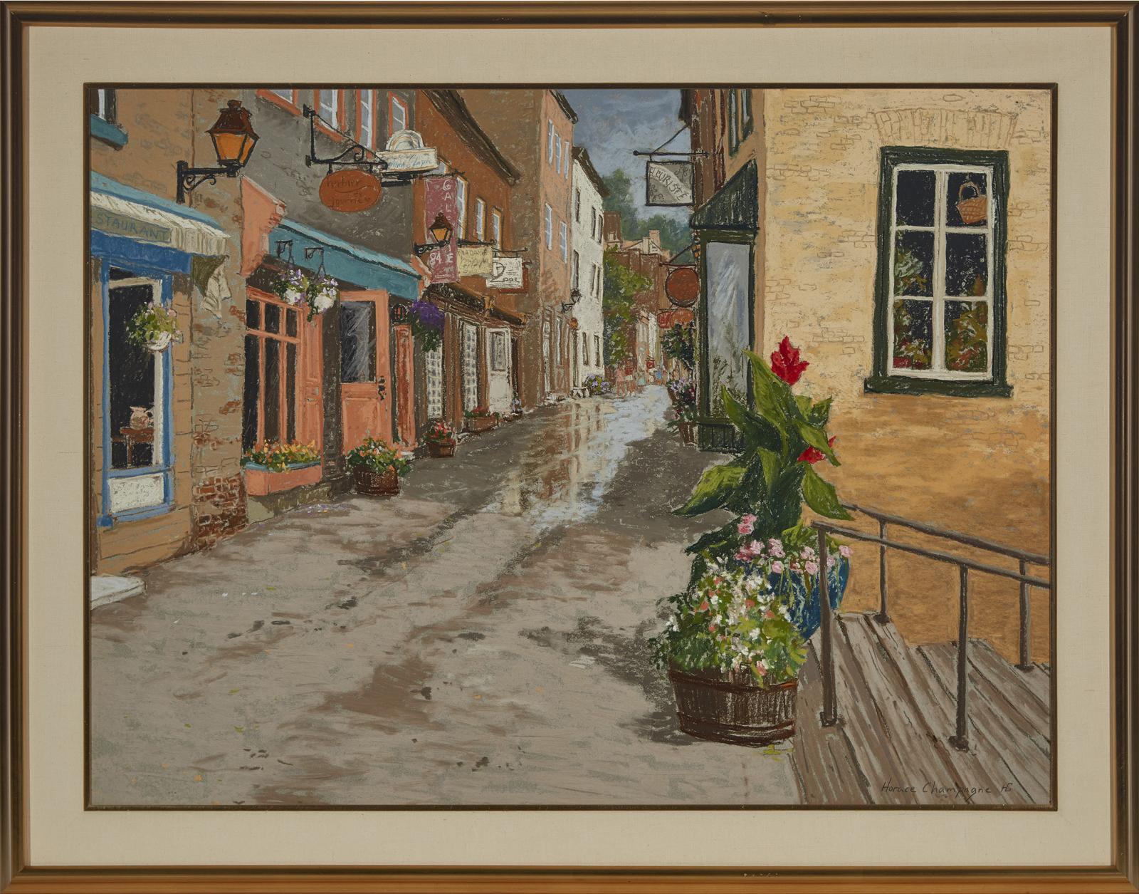 Horace Champagne (1937) - Petite Rue Champlain En Août